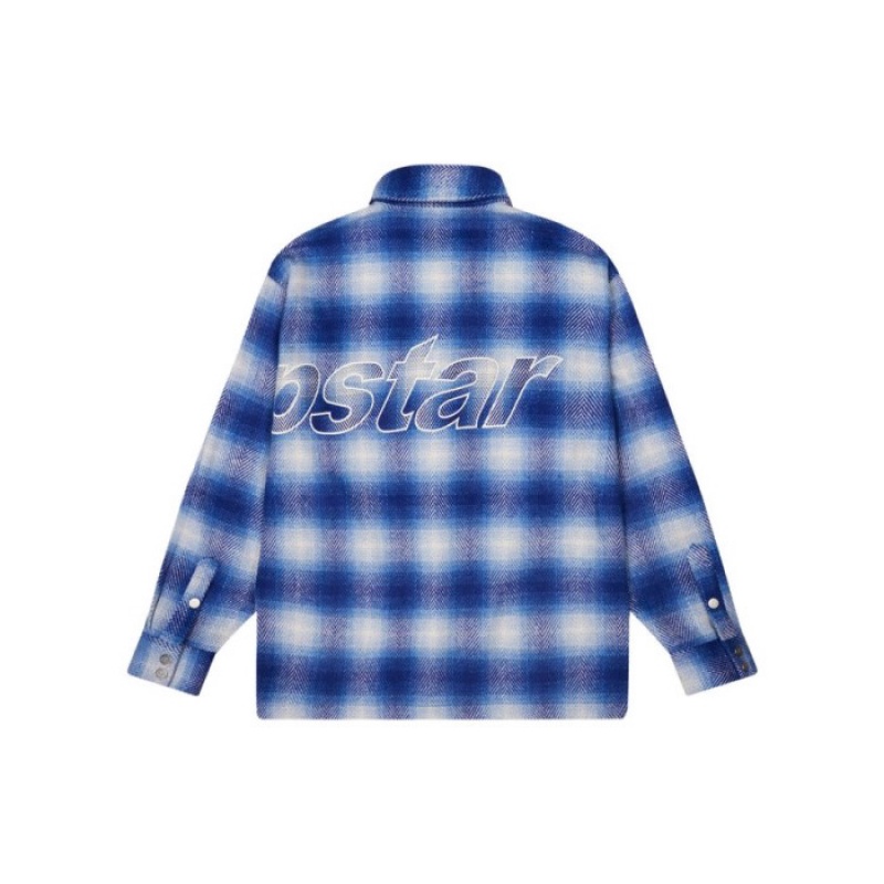 Férfi Trapstar Hyperdrive Overshirt Shirt Felsőruházat Kék | Hungary IJ74-241
