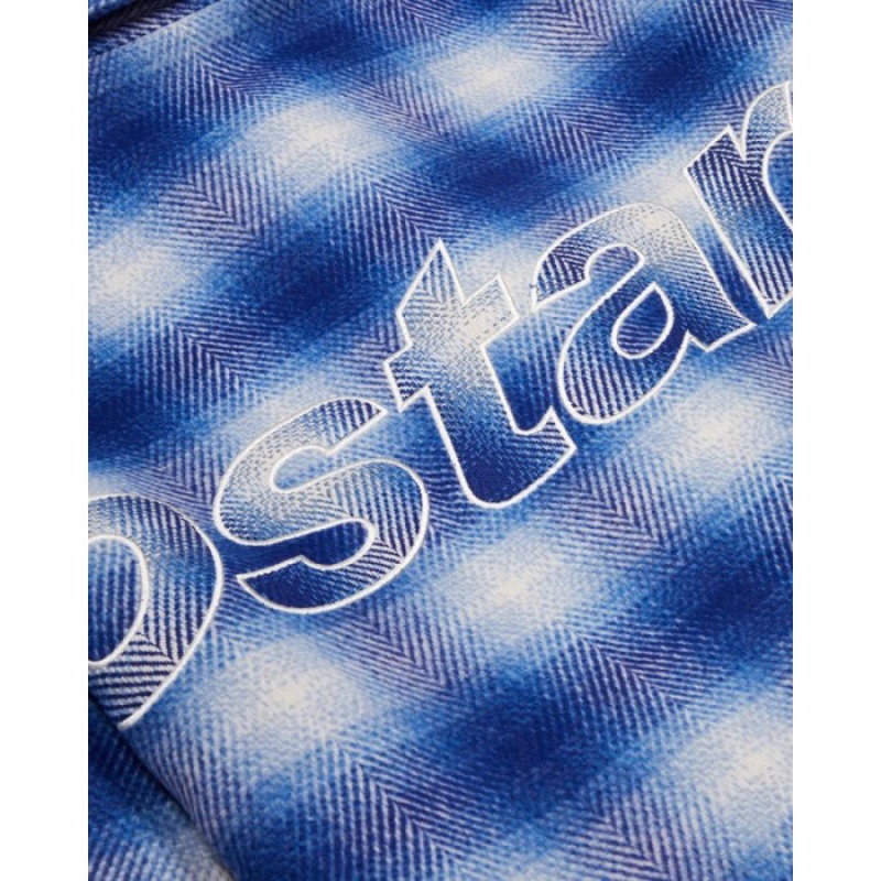 Férfi Trapstar Hyperdrive Overshirt Shirt Felsőruházat Kék | Hungary IJ74-241