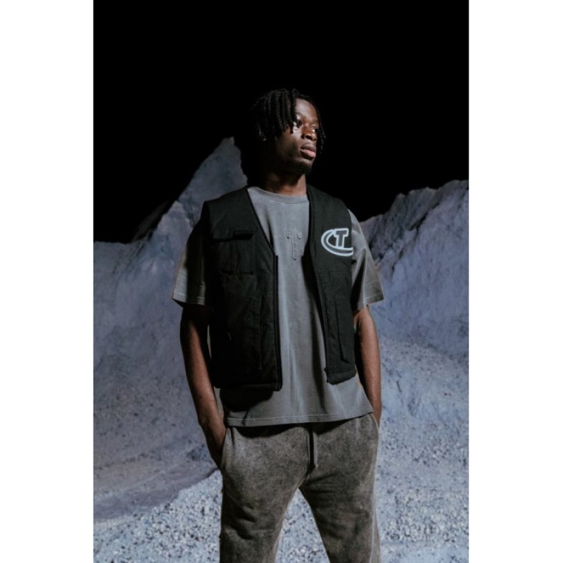 Férfi Trapstar Hyperdrive Pocket Vest Felsőruházat Fekete | Hungary YA90-103