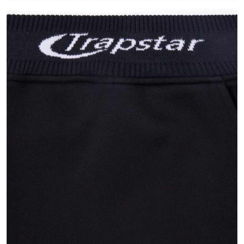 Férfi Trapstar Hyperdrive Rib Hoodie Shorts Set Melegítő Fekete | Hungary ZH33-992