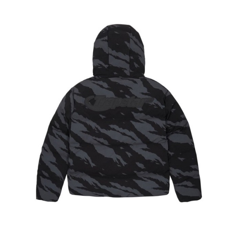 Férfi Trapstar Hyperdrive Technical Puffer Felsőruházat Szürke Camo | Hungary ZB02-909
