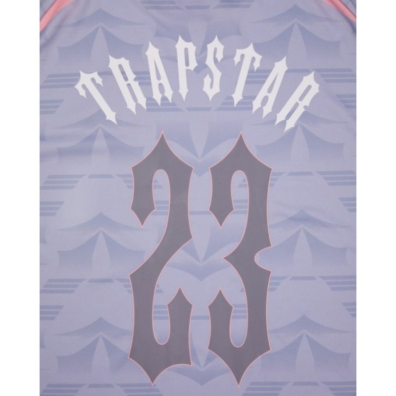 Férfi Trapstar Irongate Football Jersey Póló Szürke Rózsaszín | Hungary WG61-747