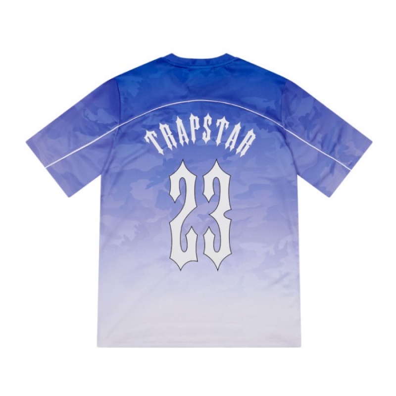Férfi Trapstar Irongate Football Jersey Póló Kék | Hungary ON22-605