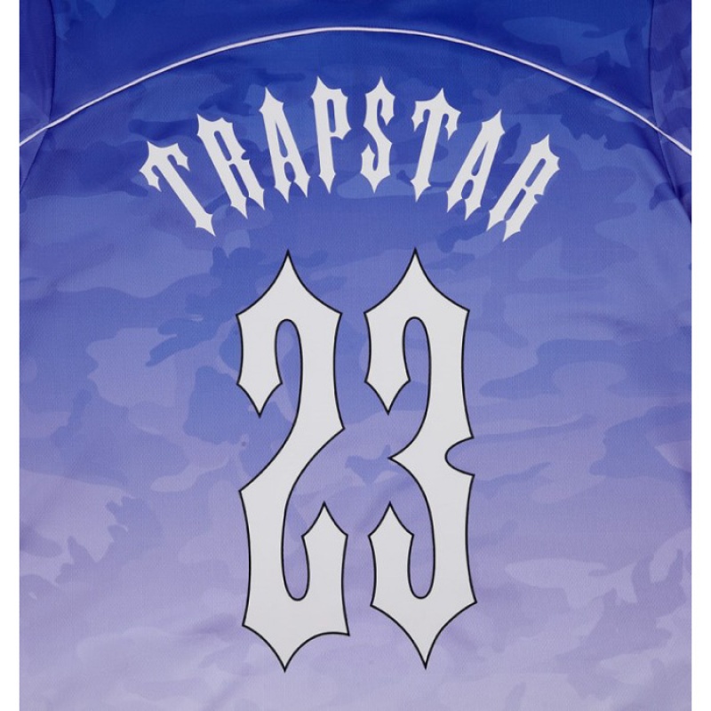Férfi Trapstar Irongate Football Jersey Póló Kék | Hungary ON22-605