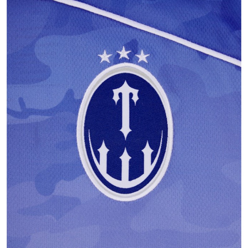 Férfi Trapstar Irongate Football Jersey Póló Kék | Hungary ON22-605
