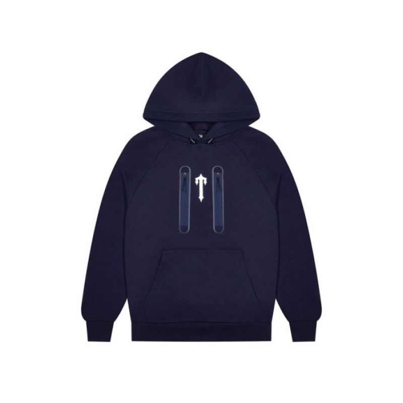 Férfi Trapstar Irongate T Trap Fleece Pulcsi Sötétkék | Hungary FB72-059