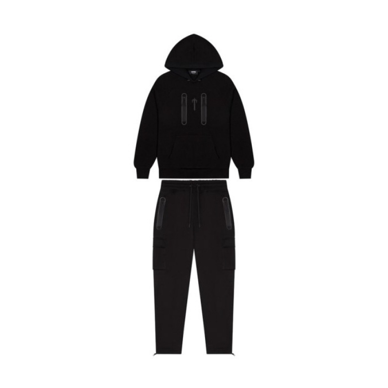 Férfi Trapstar Irongate T Trap Fleece Pulcsi Fekete | Hungary KB52-685