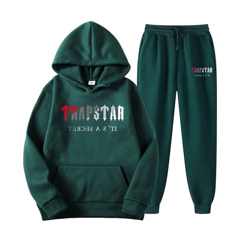 Férfi Trapstar It\'s A Secret Set Melegítő Bordó Zöld | Hungary DW78-577