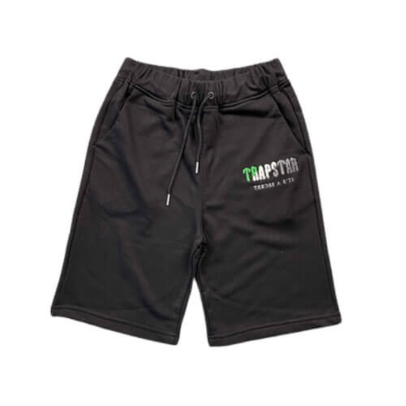 Férfi Trapstar It\'s a Secret Printed Logo Rövidnadrág Fekete | Hungary OO69-748