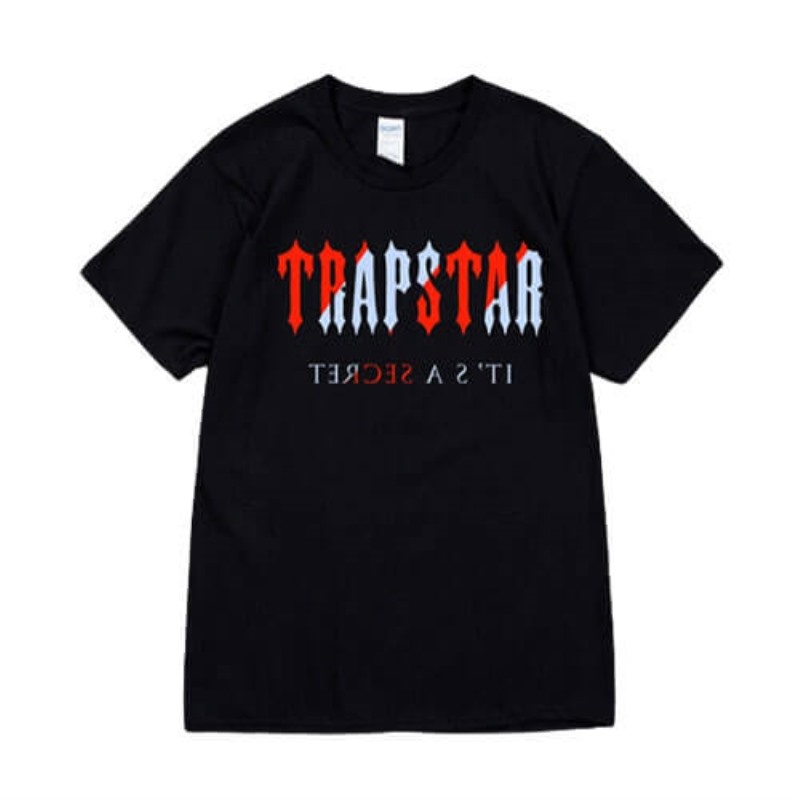 Férfi Trapstar It\'s a Secret Rövid Sleeve Póló Fekete | Hungary DW15-485
