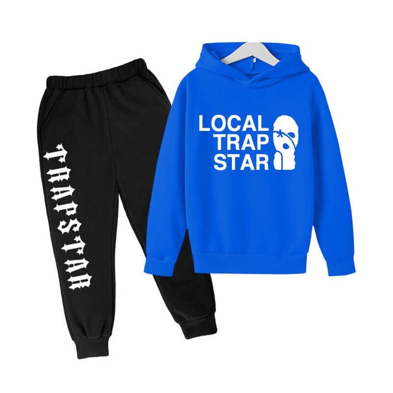 Férfi Trapstar Local Face Smile Melegítő Kék | Hungary WW47-523
