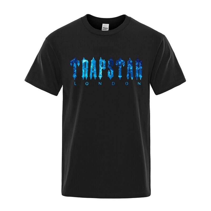 Férfi Trapstar London Chenille Tee Póló Fekete | Hungary QT95-393