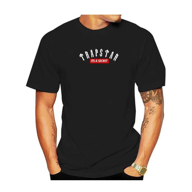 Férfi Trapstar London Co-Branded Rövid Sleeve Póló Fekete | Hungary FW01-791