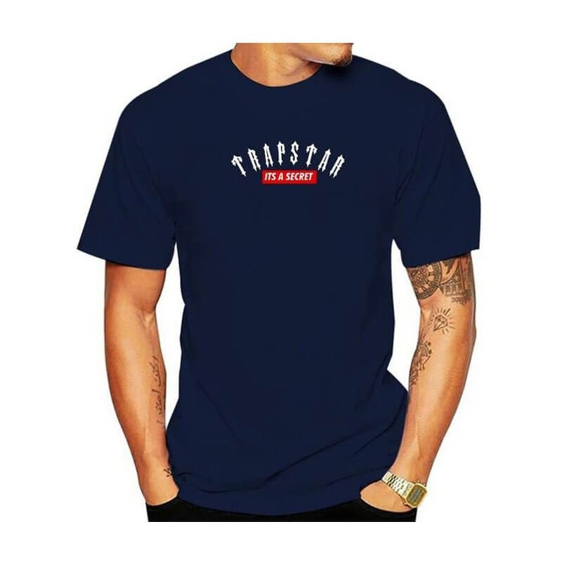 Férfi Trapstar London Co-Branded Rövid Sleeve Póló Kék | Hungary JS98-826