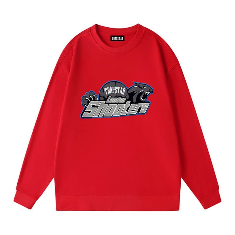 Férfi Trapstar London Its Shooters Logo Pulóverek Piros | Hungary OI00-699