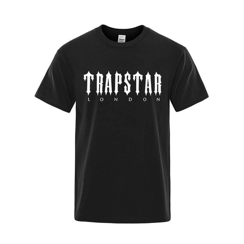 Férfi Trapstar London Letter Printed Póló Fekete | Hungary SA83-101