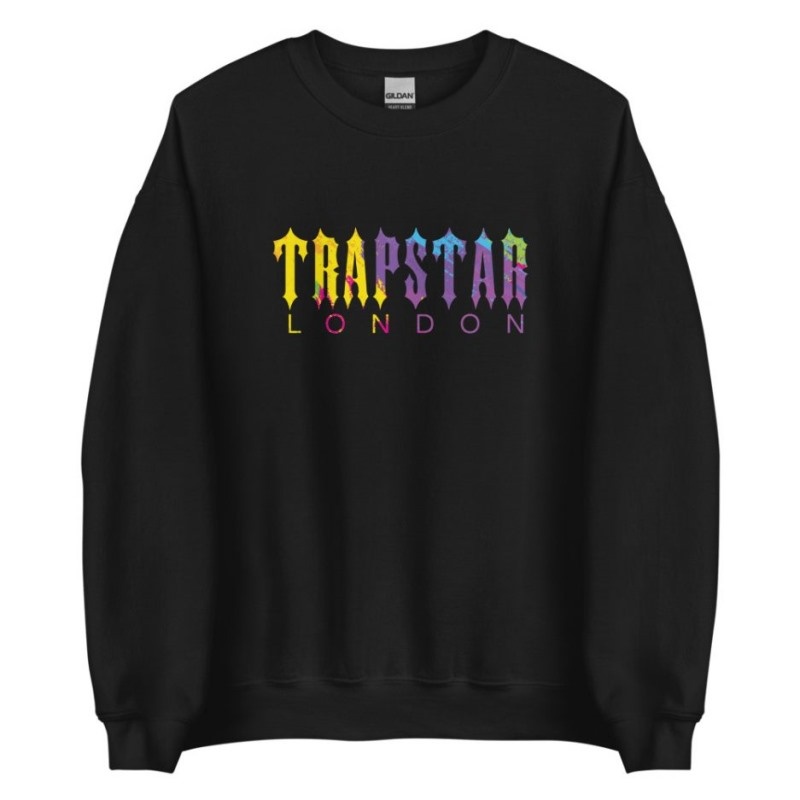 Férfi Trapstar London Shinning Pulóverek Fekete | Hungary SP17-949