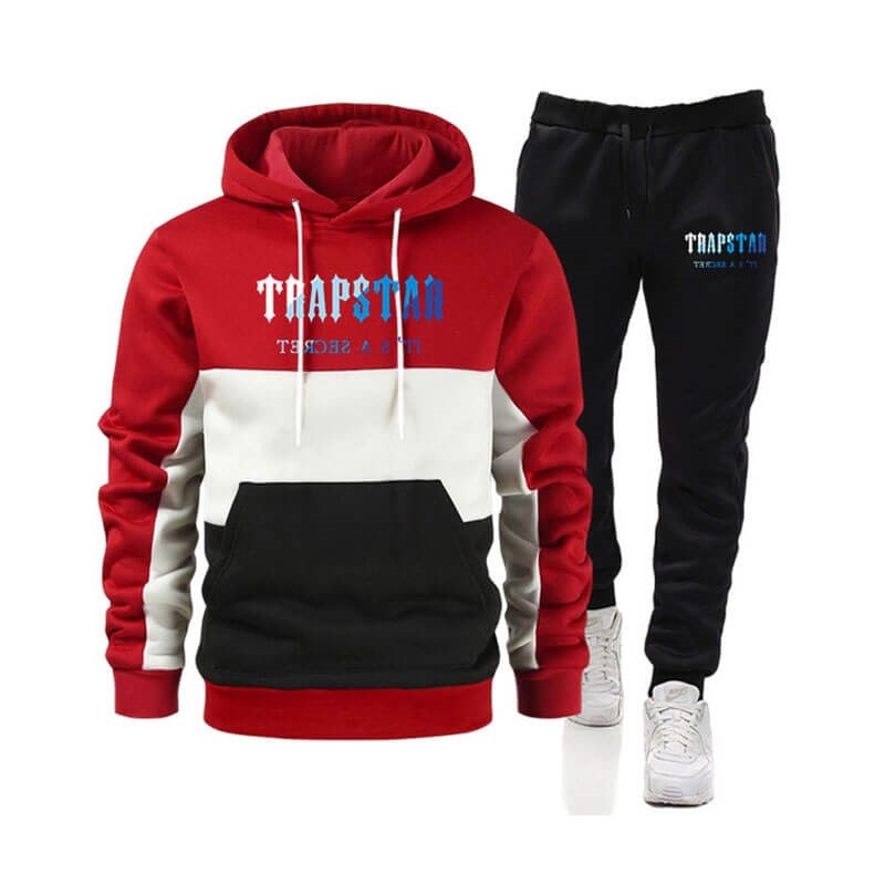 Férfi Trapstar Merch It\'s a Secret Printed Logo Melegítő Piros | Hungary GV72-188