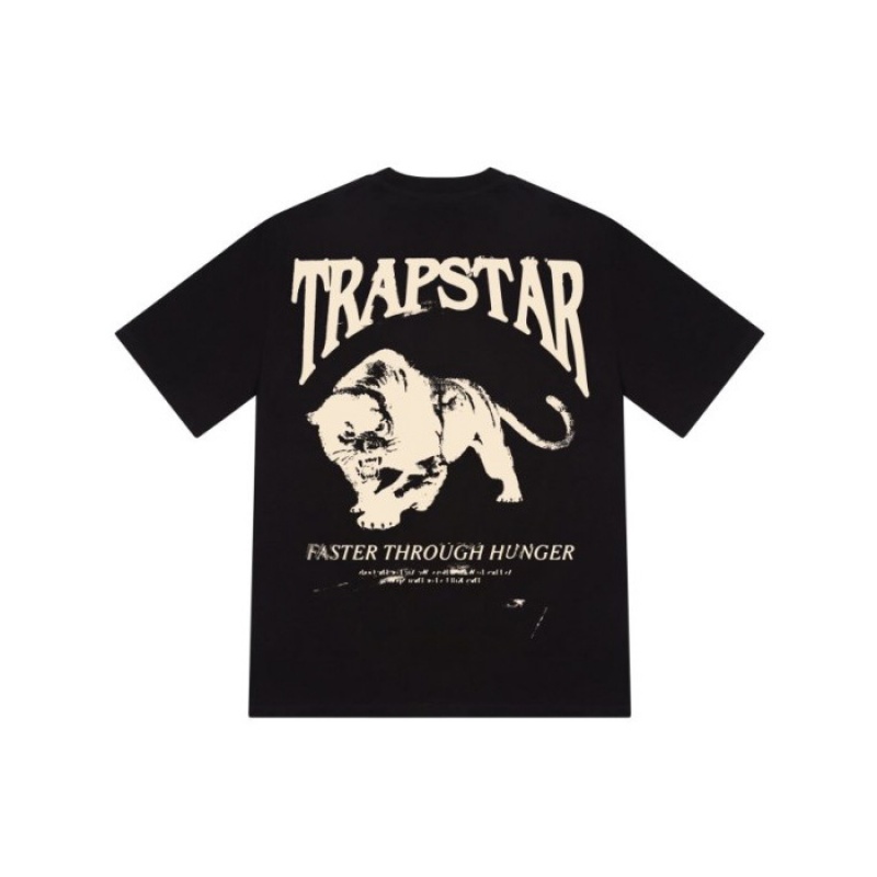 Férfi Trapstar Panthera Tee Póló Fekete | Hungary MH38-931