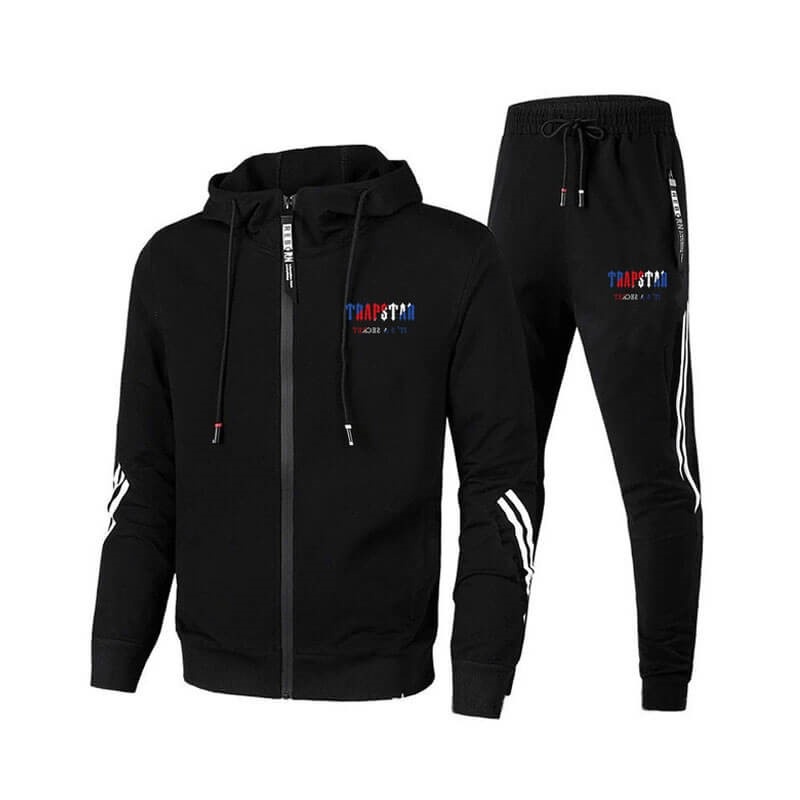 Férfi Trapstar Sportwear Logo Melegítő Fekete | Hungary QC64-319