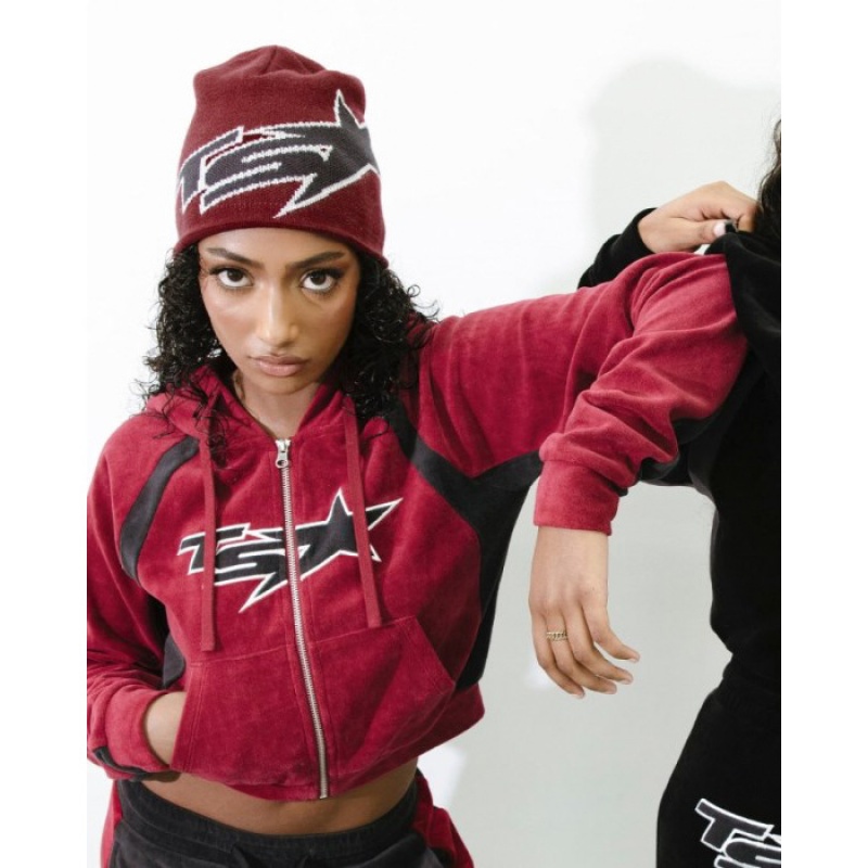 Férfi Trapstar TS Star Beanie Kalap Piros | Hungary VP77-389