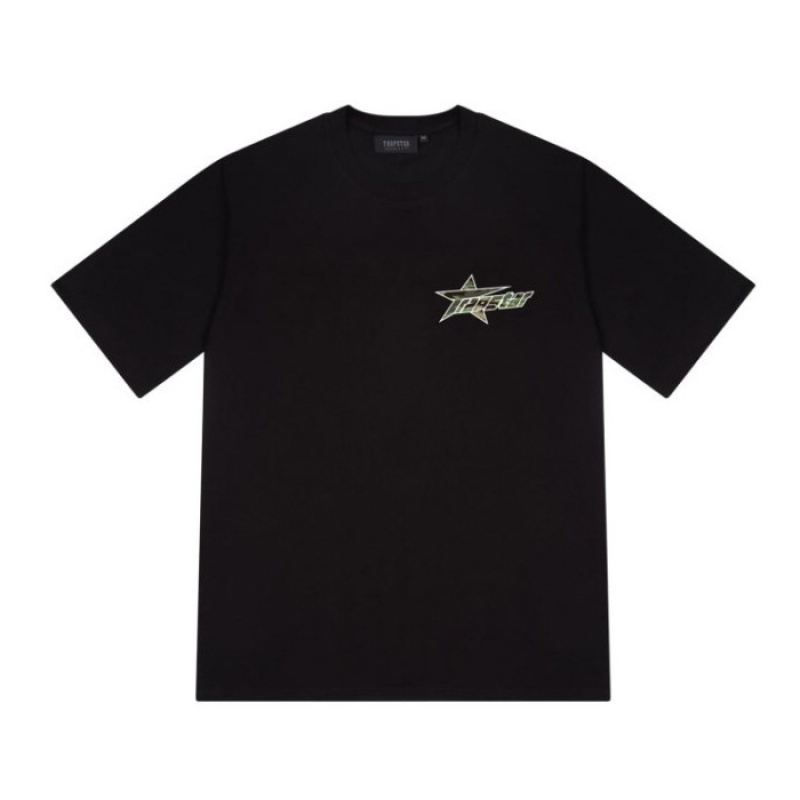 Férfi Trapstar Trap Invasion Tee Póló Fekete | Hungary EV40-934