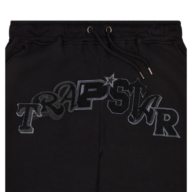Férfi Trapstar Wildcard Chenille Jogging Bottoms Nadrág Fekete | Hungary QI63-375
