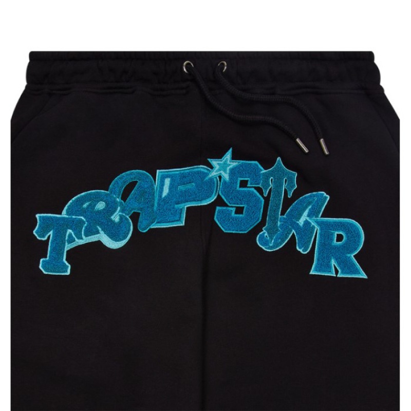 Férfi Trapstar Wildcard Jogging Bottoms Nadrág Fekete Türkiz | Hungary NY70-355
