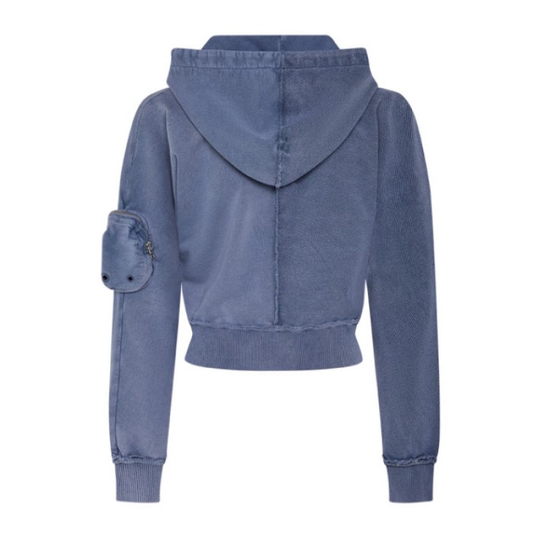 Női Trapstar Construct Batwing Hoodie Pulcsi Kék | Hungary GH32-884
