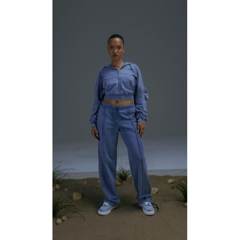 Női Trapstar Construct Batwing Hoodie Pulcsi Kék | Hungary GH32-884