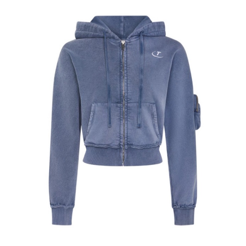 Női Trapstar Construct Batwing Hoodie Pulcsi Kék | Hungary GH32-884