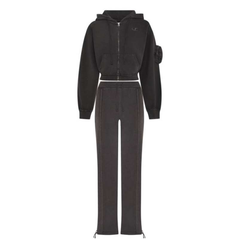 Női Trapstar Construct Batwing Hoodie Pulcsi Fekete | Hungary QE35-513