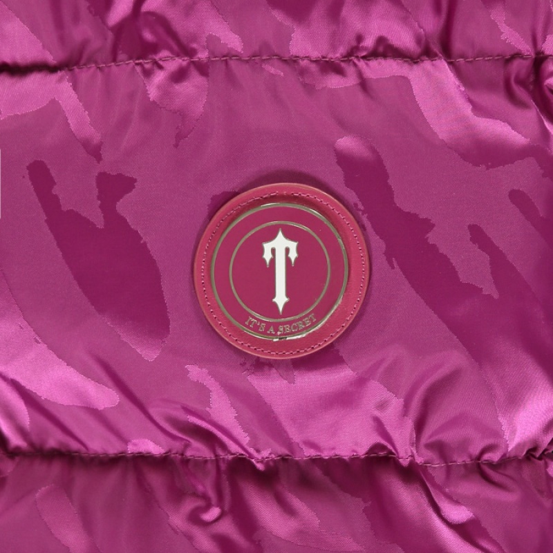 Női Trapstar Cropped T Jacquard Puffer Kabát Fukszia Rózsaszín | Hungary GK39-973