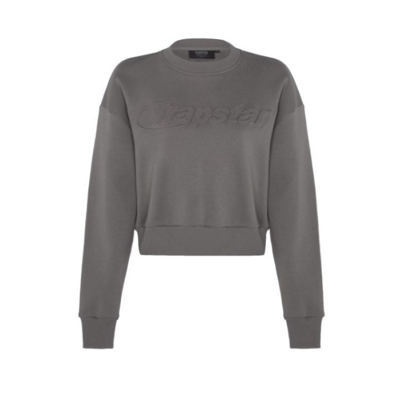 Női Trapstar Hyperdrive Crewneck Felső Szürke | Hungary RX26-885