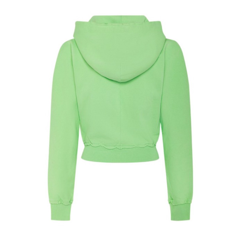 Női Trapstar Irongate Cropped Batwing Zip Hoodie Pulcsi Zöld | Hungary LN21-512