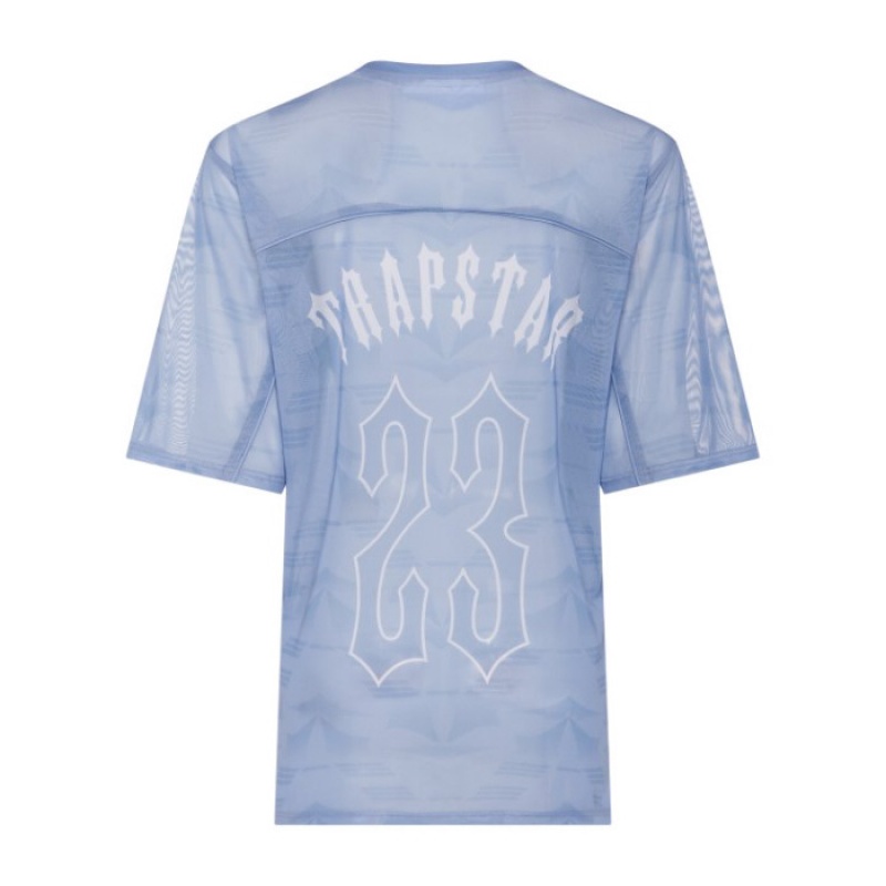 Női Trapstar Irongate Mesh Football Jersey Felső Kék | Hungary FK45-555