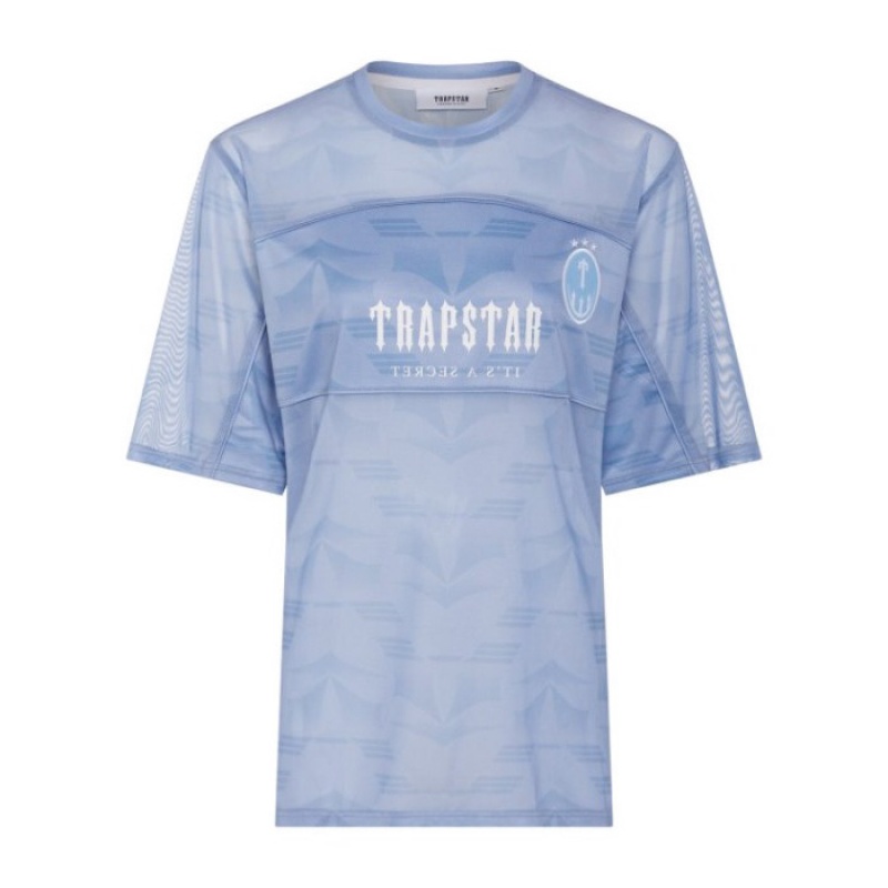Női Trapstar Irongate Mesh Football Jersey Felső Kék | Hungary FK45-555