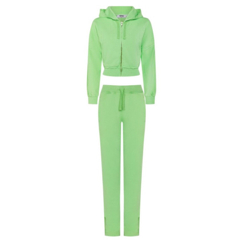 Női Trapstar Irongate Split Leg Jogging Bottoms Nadrág Zöld | Hungary WD32-777