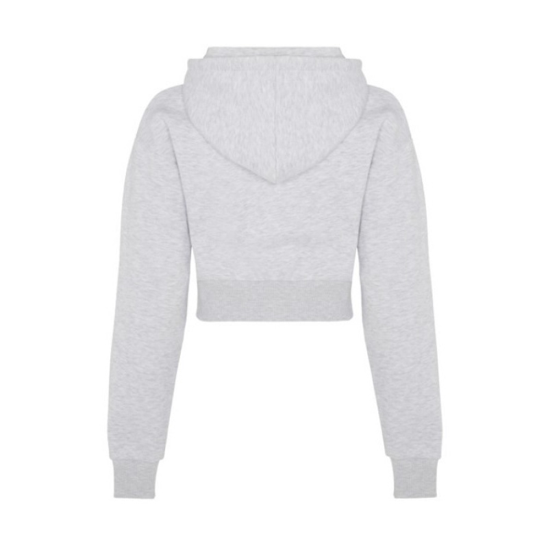 Női Trapstar Irongate Stud Cropped Hoodie Pulcsi Szürke | Hungary IP51-945