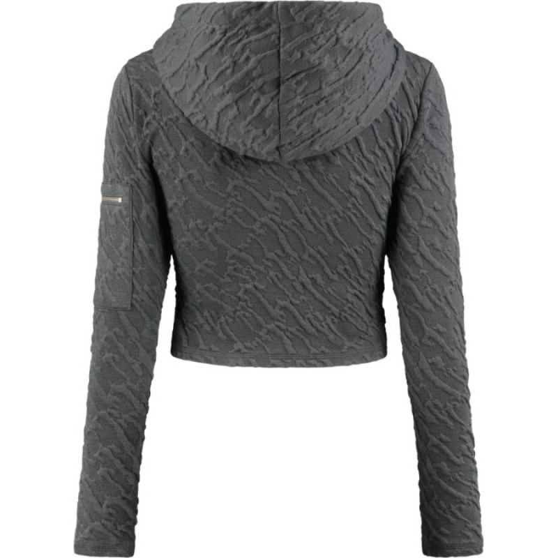 Női Trapstar Jacquard Fitted Zip Hoodie Pulcsi Szürke | Hungary SY50-958
