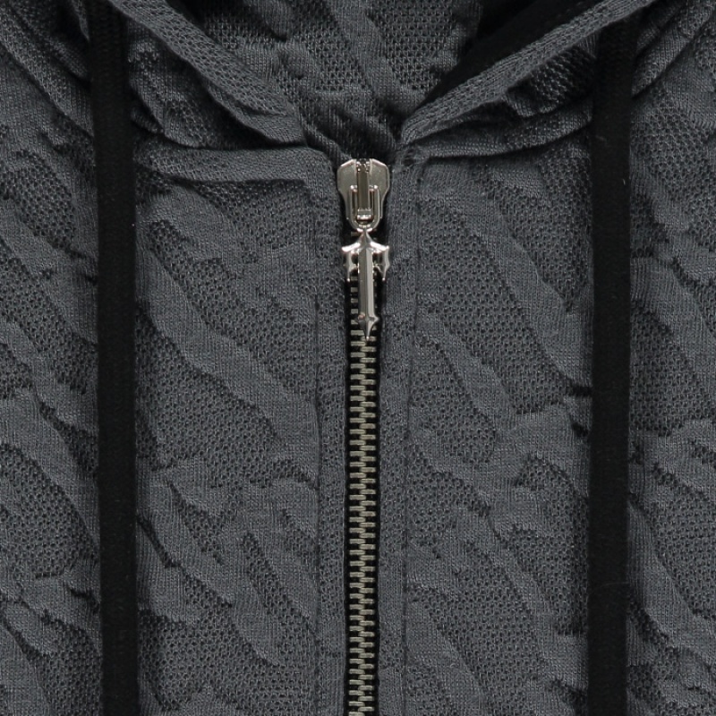 Női Trapstar Jacquard Fitted Zip Hoodie Pulcsi Szürke | Hungary SY50-958