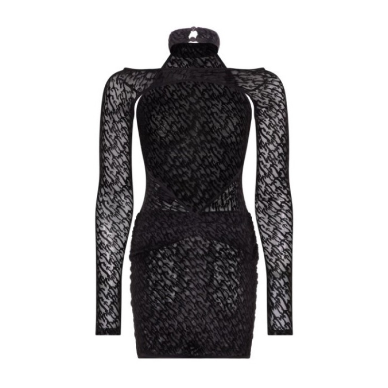Női Trapstar Jacquard Mesh Ruha Fekete | Hungary WE91-474