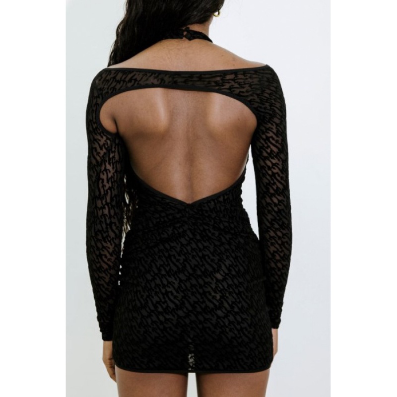 Női Trapstar Jacquard Mesh Ruha Fekete | Hungary WE91-474