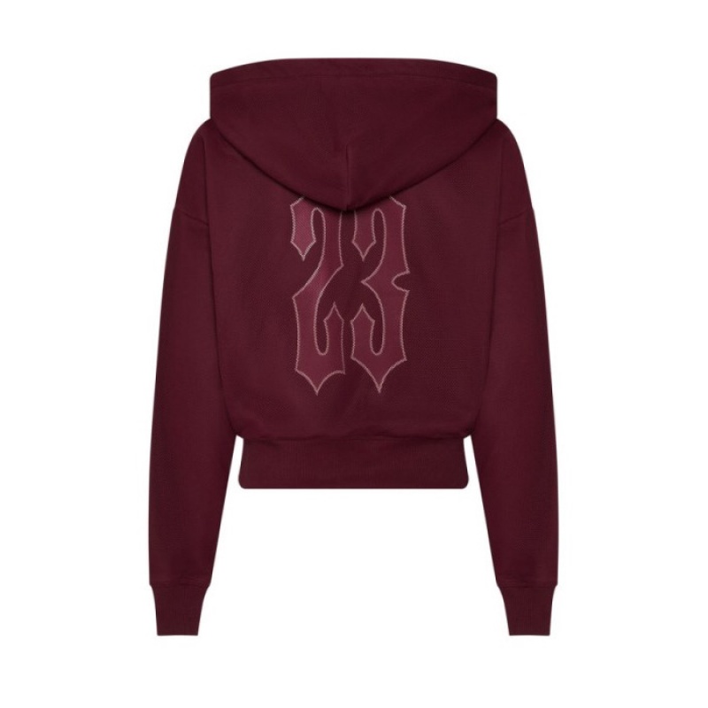 Női Trapstar Mesh Irongate Arch Hoodie Pulcsi Bordó | Hungary IU07-954