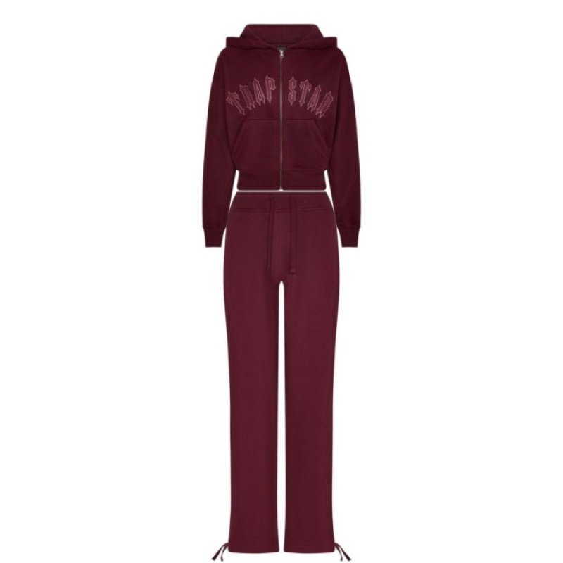 Női Trapstar Mesh Irongate Arch Jogger Nadrág Bordó | Hungary ZU43-417