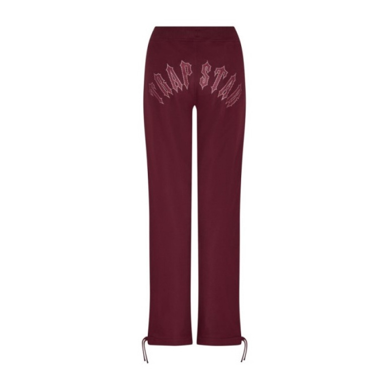 Női Trapstar Mesh Irongate Arch Jogger Nadrág Bordó | Hungary ZU43-417