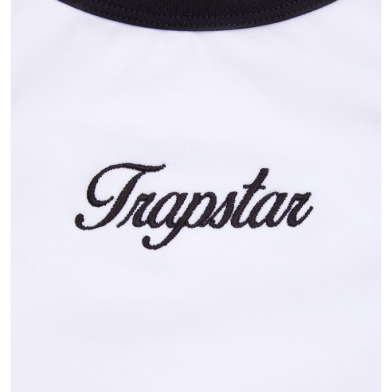Női Trapstar Racer Vest Felső Fehér Fekete | Hungary MD21-398