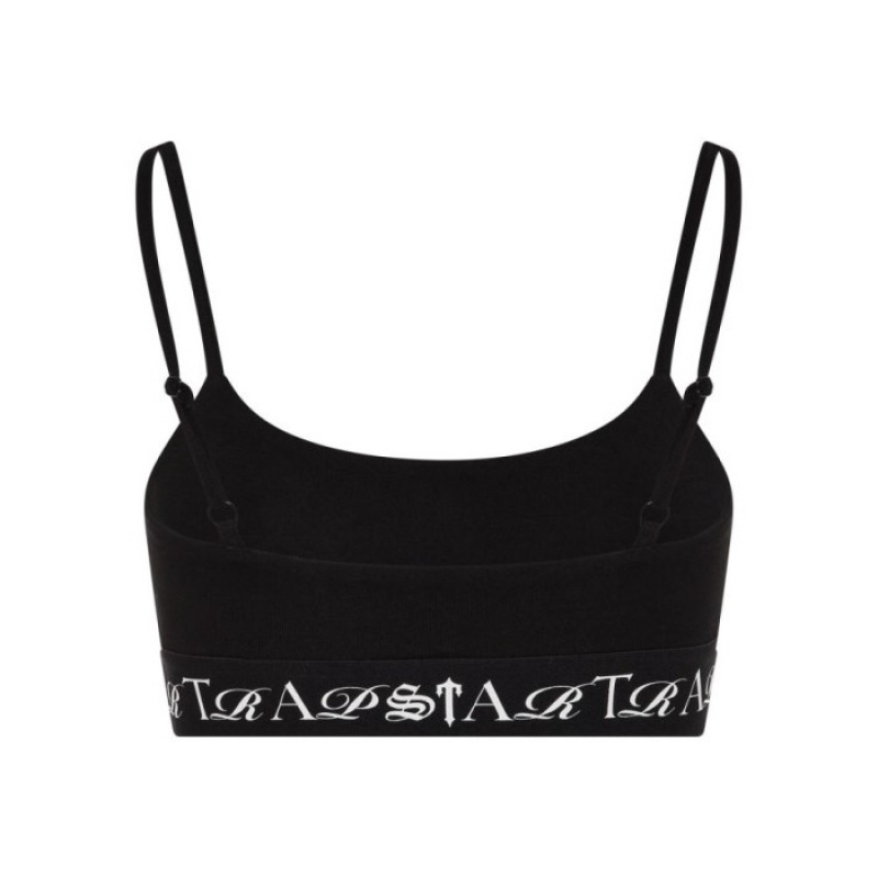 Női Trapstar Script Bra Felső Fekete Fehér | Hungary UX19-285