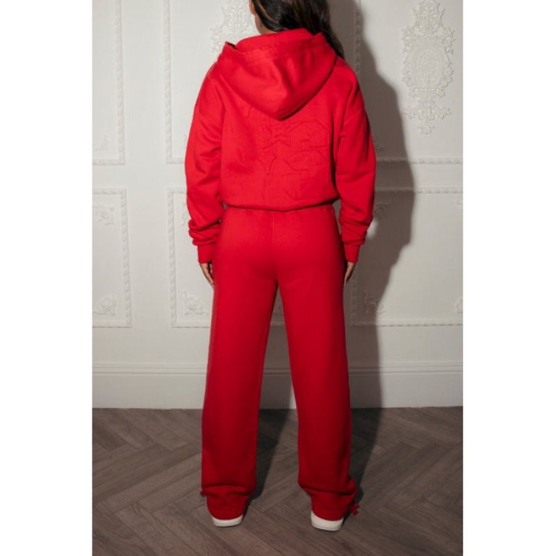 Női Trapstar TS-Star Drawcord Hem Jogger Nadrág Piros | Hungary MB15-081