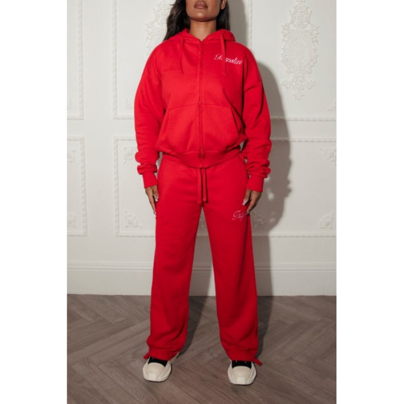 Női Trapstar TS-Star Drawcord Hem Jogger Nadrág Piros | Hungary MB15-081
